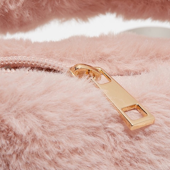 Mix No. 6 Faux Fur Light Pink Mini Hobo Bag - Picture 6 of 6